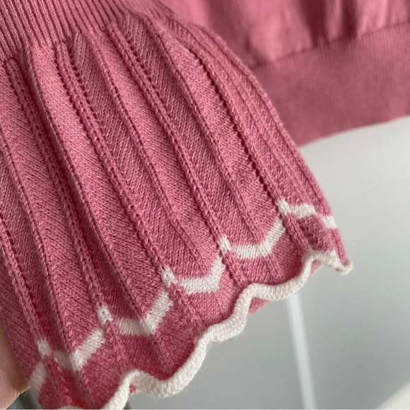Boden Aimee Pointelle Sweater in Formica Pink Wool blend - Picture 7 of 12